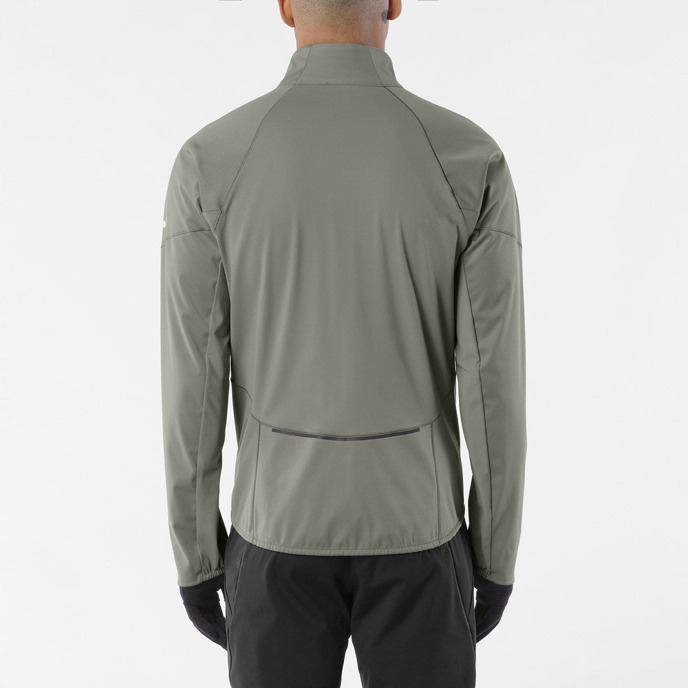 Men's Wind-Resistant Running Softshell Jacket - Black