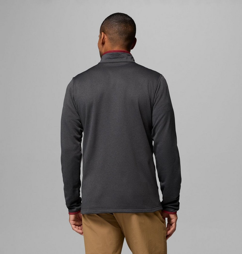 Men's Grid Fleece Half-Zip Pullover - Black