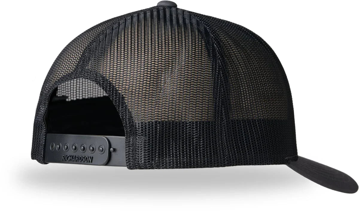 Embroidered Low-Profile Trucker Cap - Charcoal