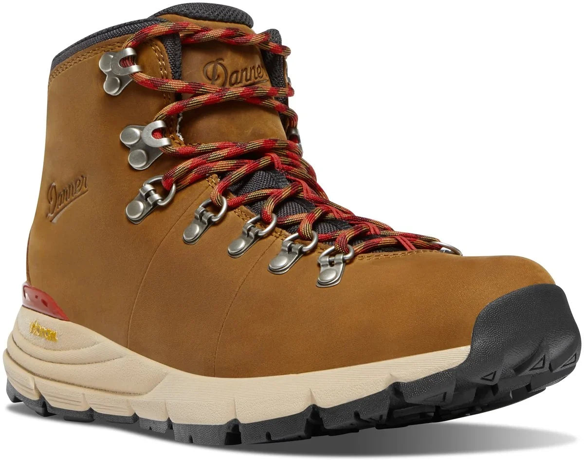 Women's Waterproof Leather Hiking Boot - Brown/Red