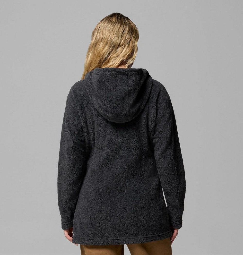 Women's Long Fleece Hoodie - Pink