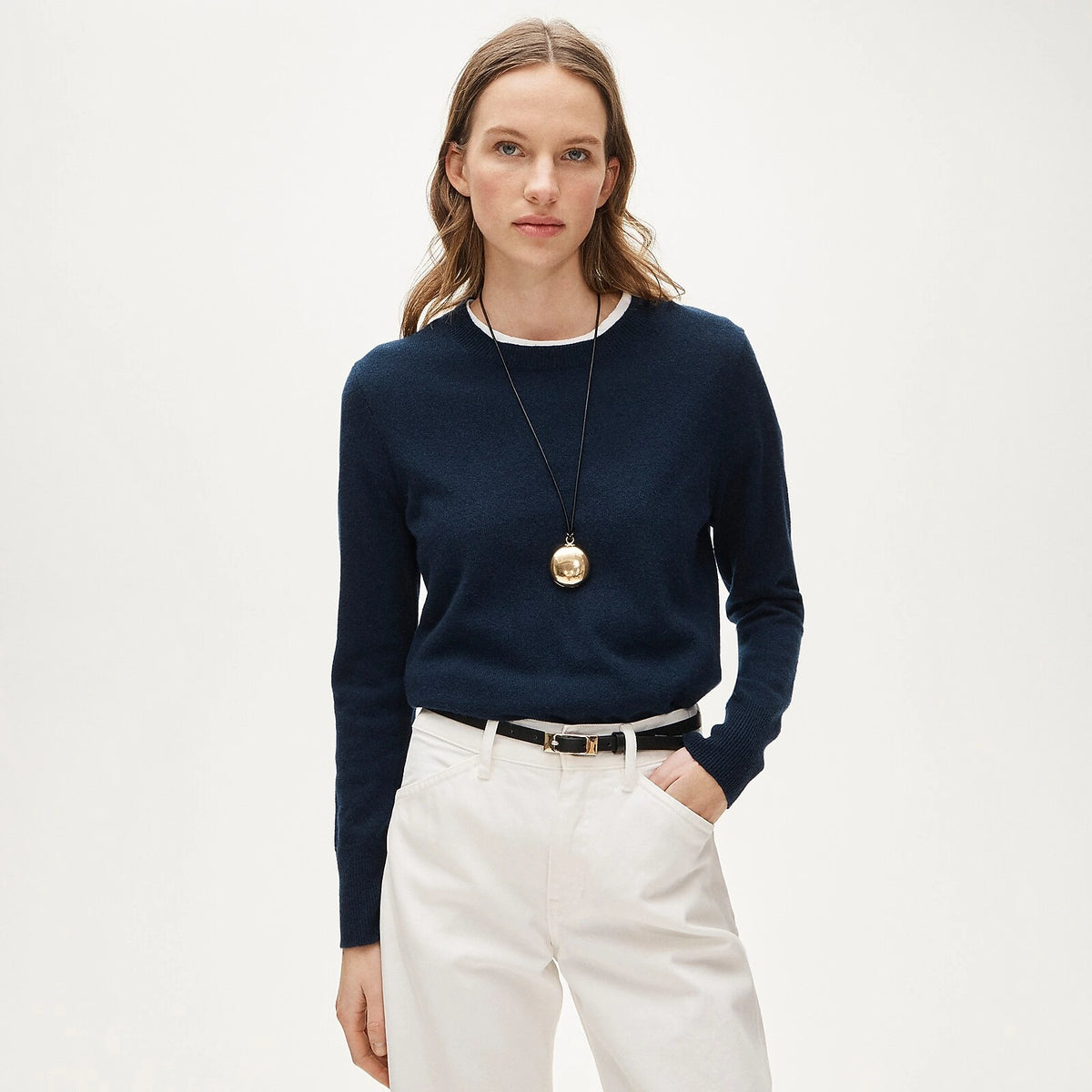 Cashmere Classic-Fit Crewneck Sweater - Black