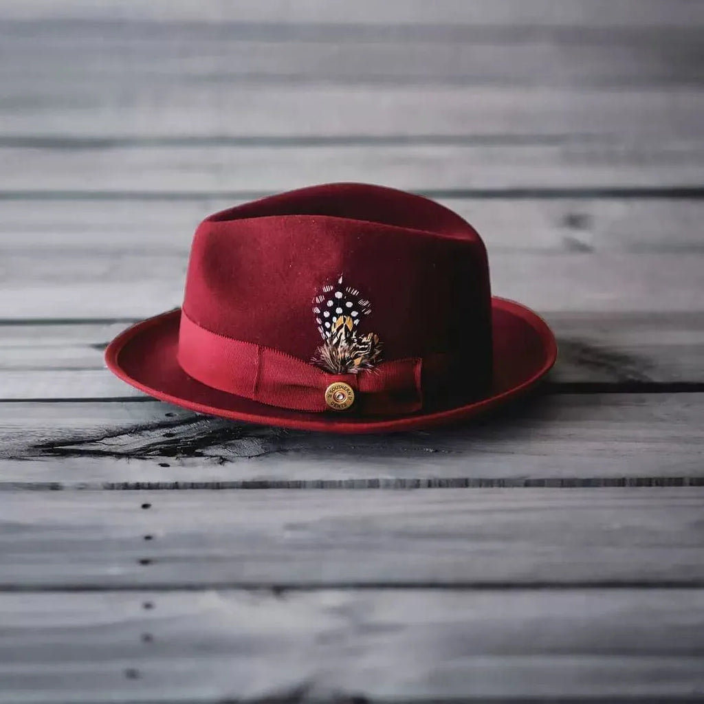 Trilby Fedora - Burgundy