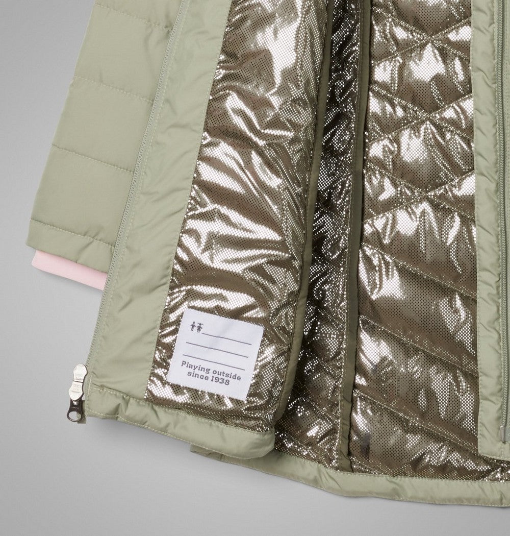 Girls' Long Insulated Hooded Jacket - Wine