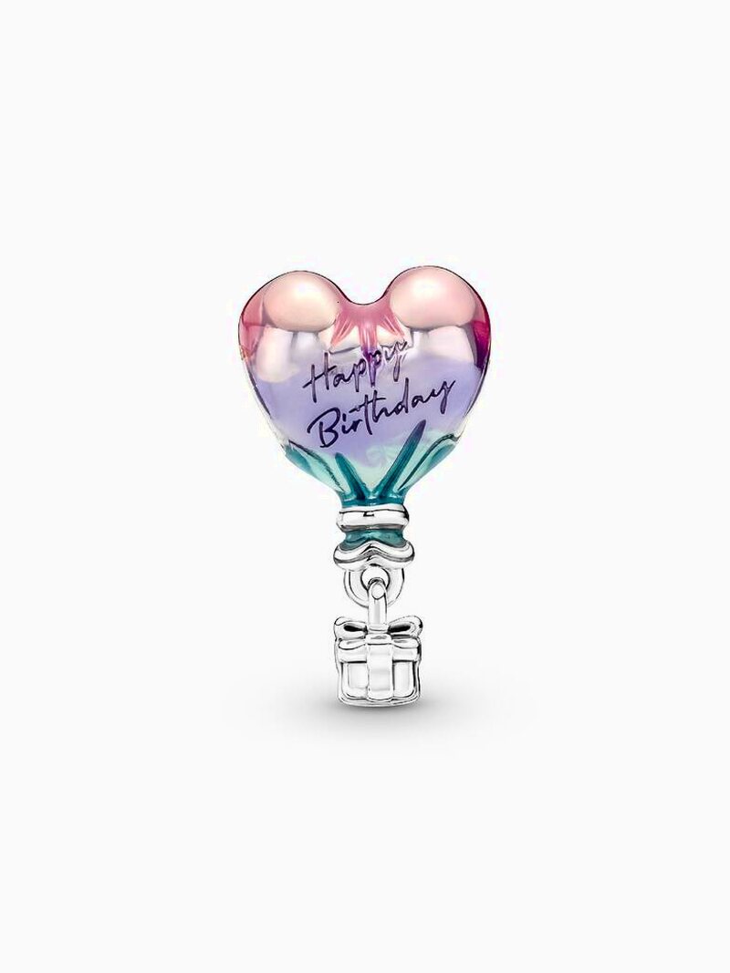Birthday Hot Air Balloon Charm - Purple