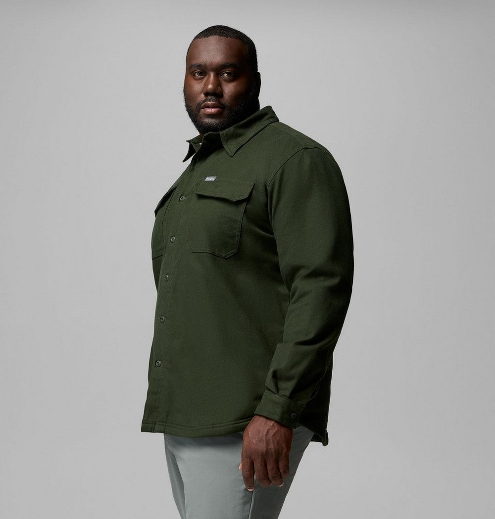 Men's Big Fleece-Lined Shirt Jacket - Blue