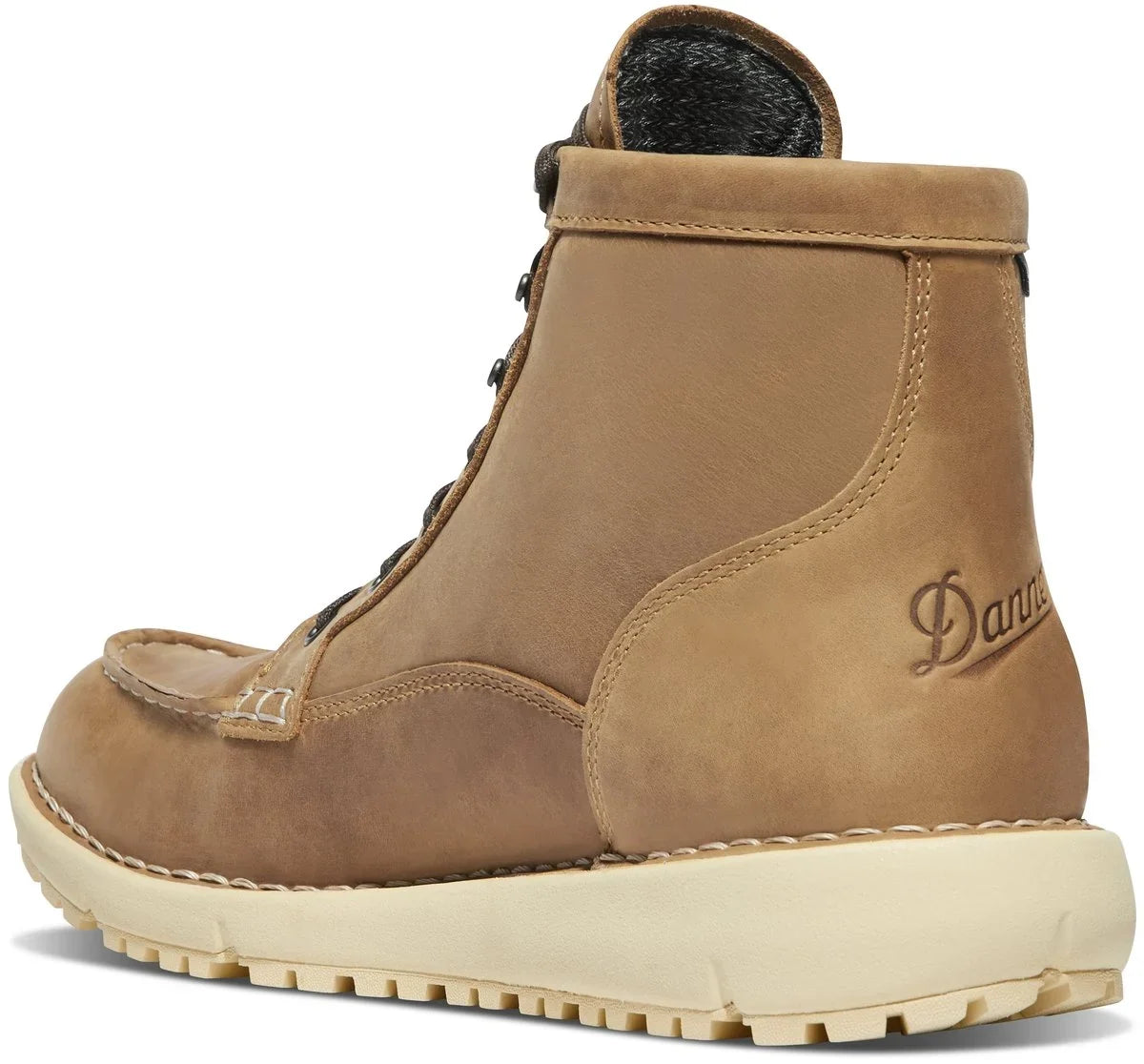 Waterproof Moc Toe Leather Boot - Bone Brown