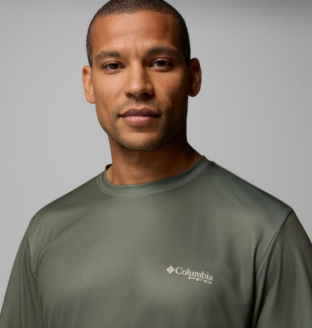 Men's Long Sleeve Fishing Shirt - Blue Navy