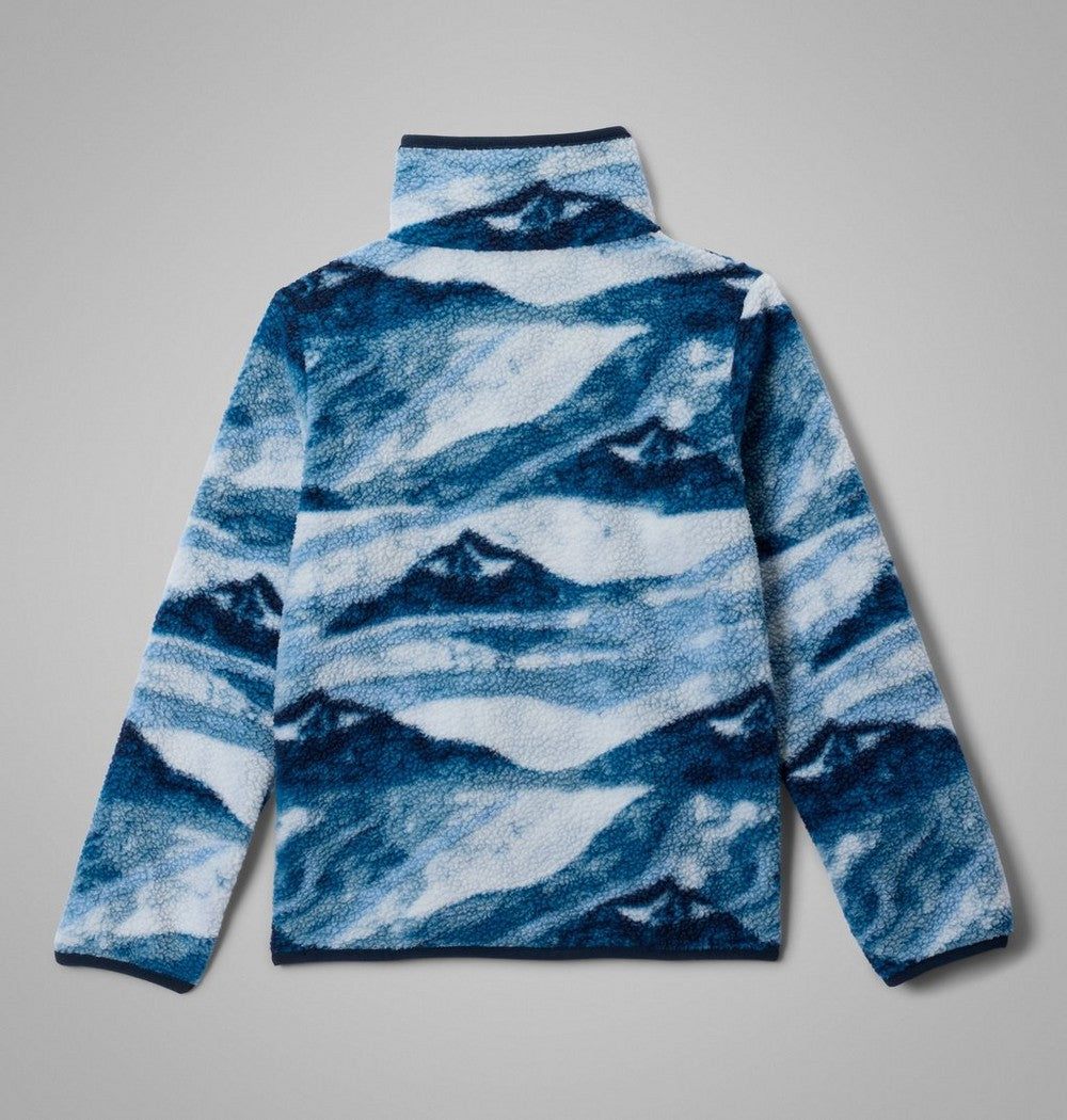 Kids' Printed Sherpa Half-Snap Pullover - Blue