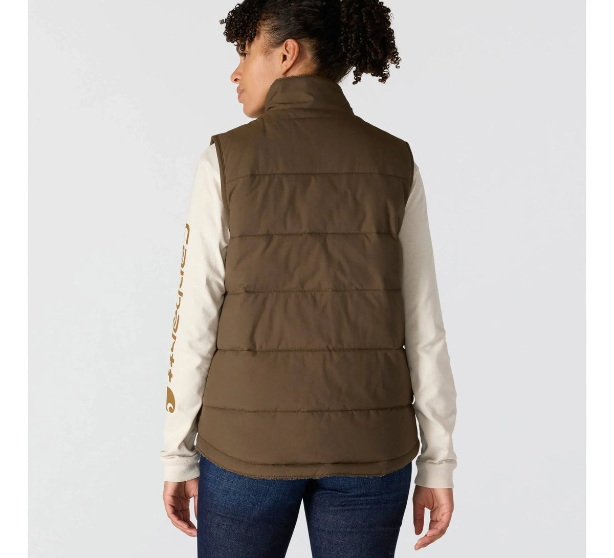 Women's Reversible Insulated Puffer Vest - Gray