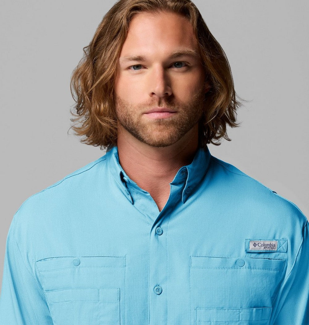Men's Long-Sleeve Fishing Shirt - Teal