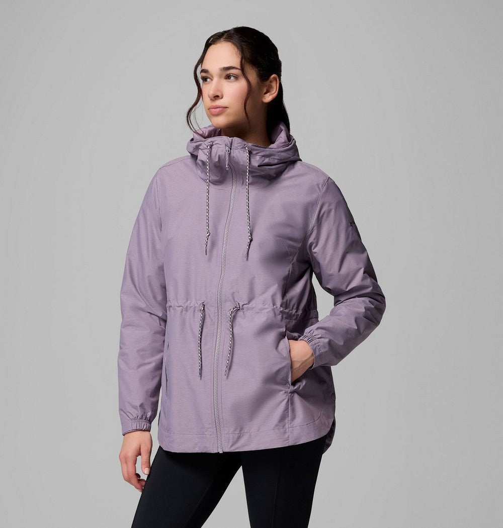 Women's Lightweight Hooded Rain Jacket - Fuchsia