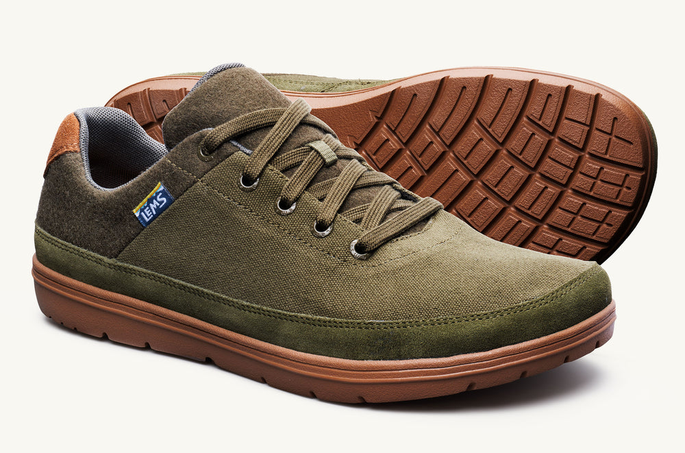 Canvas And Wool Casual Sneaker - Blue
