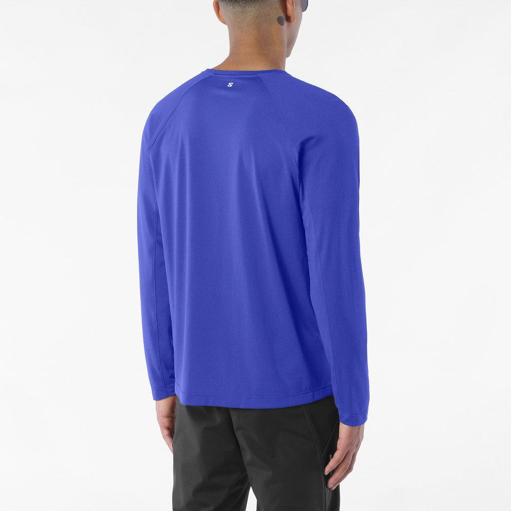 Men's Quick-Dry Long-Sleeve Running Shirt - Blue