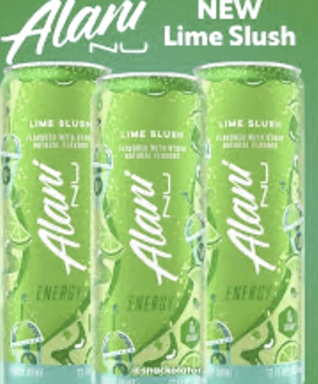 Lime Slush Flavor Energy Drink 12 Pack (12fl oz Cans) Sugar Free Low Calories 200mg Caffeine