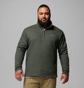Men's Big Cotton-Blend Half-Zip Pullover - Black