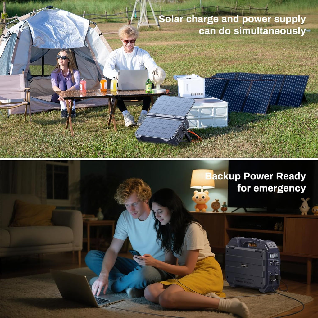 BROWEY Portable Power Station 1024Wh LiFePO4 1600W (3200W Peak) Dark Blue - S1600