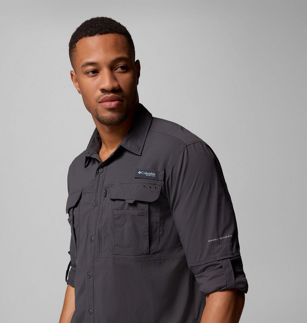 Men's UPF 50 Fishing Button-Up Shirt - Navy