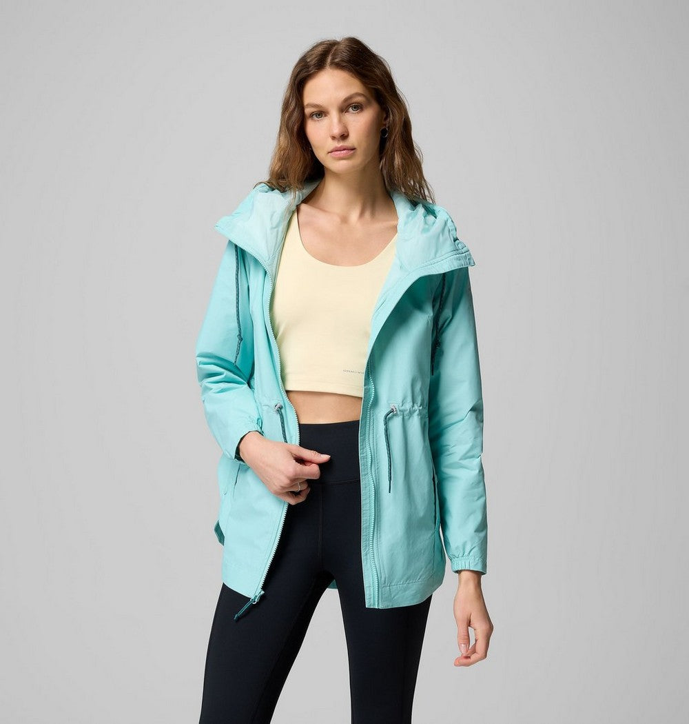 Women's Lightweight Hooded Rain Jacket - Fuchsia