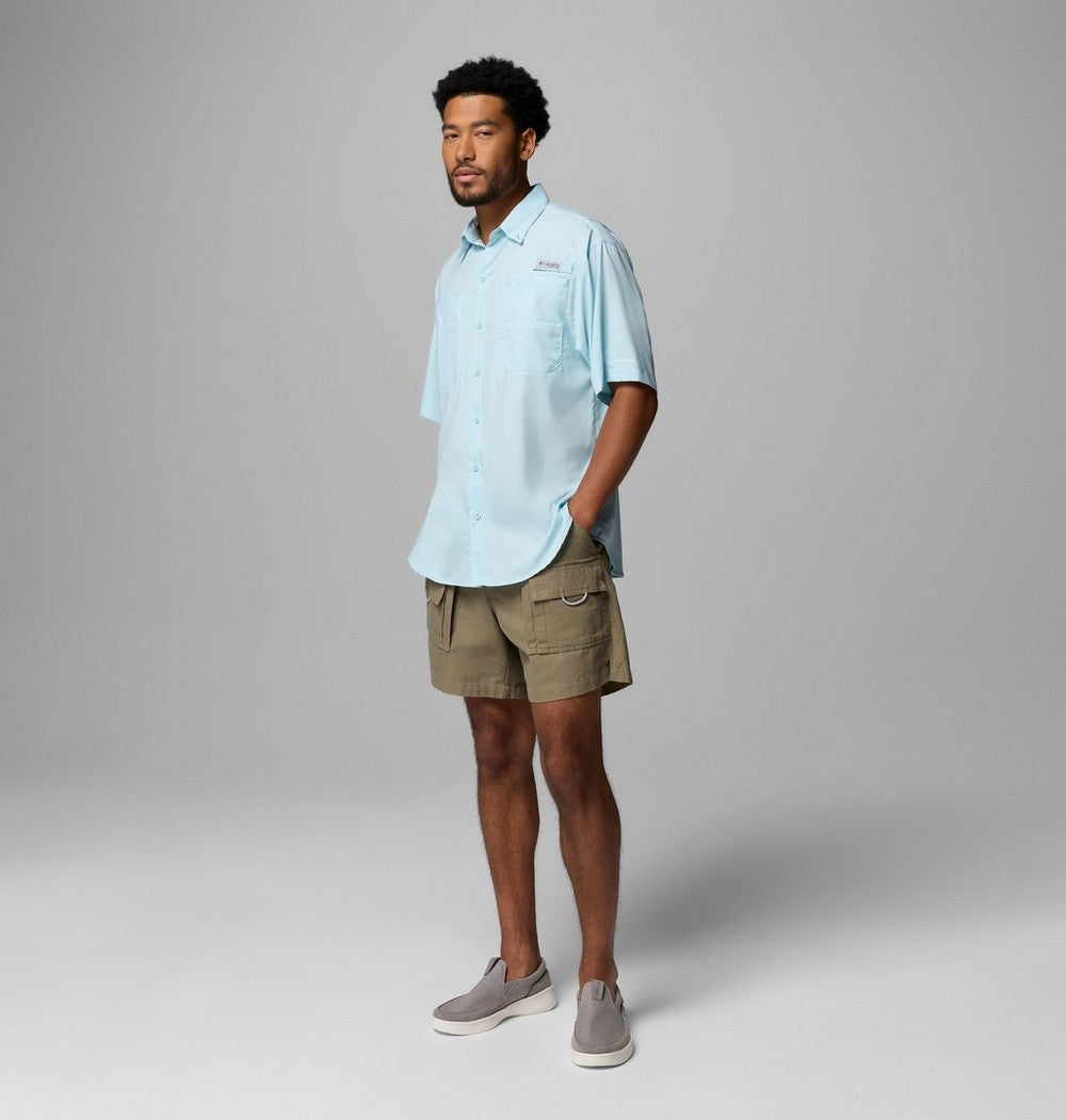 Men's Short-Sleeve Fishing Shirt - Blue