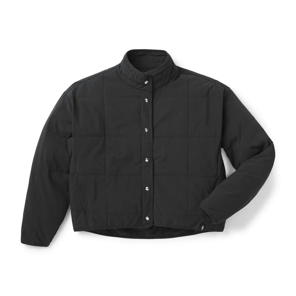 Insulated Snap Shirt Jacket - Black