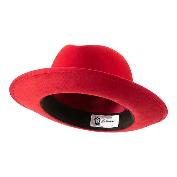 Classic Center-Creased Fedora-King (Rose Red)