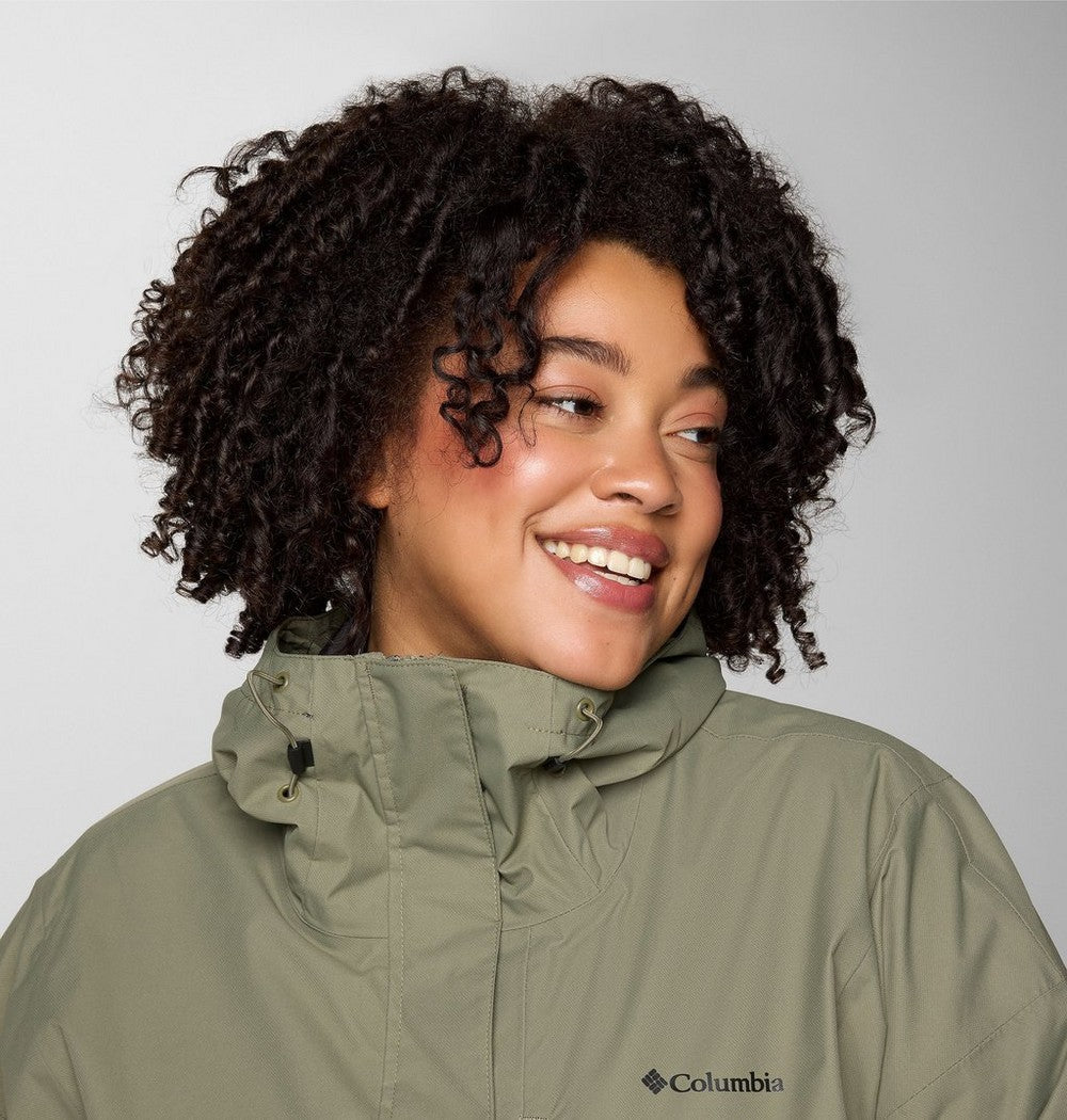 Women's Plus Size Waterproof Rain Jacket - Navy