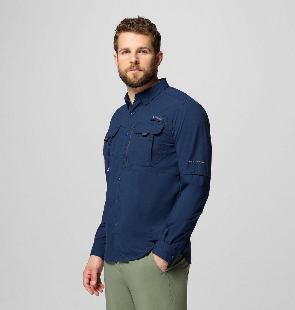 Men's UPF 50 Fishing Button-Up Shirt - Navy