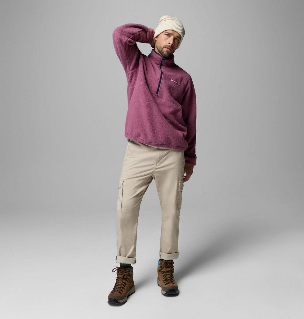 Men's Fleece Half-Zip Pullover - Dark Grey