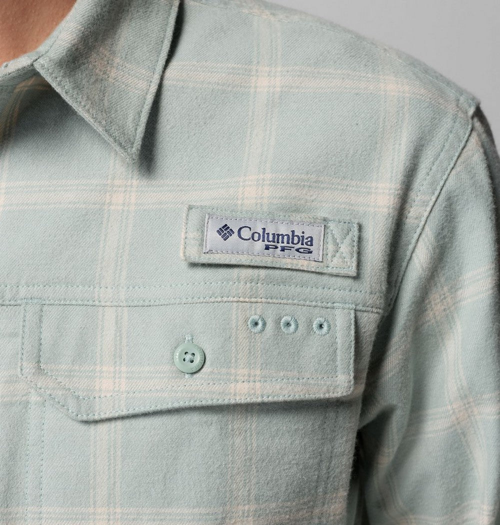 Men's Stretch Cotton Fishing Flannel Shirt - Blue