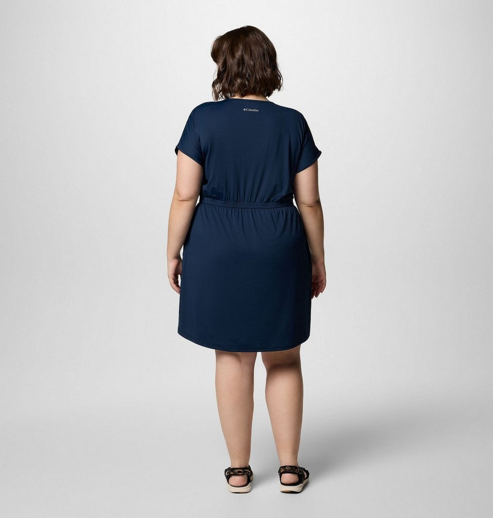 Women's Plus Short Sleeve Sun Dress - Navy