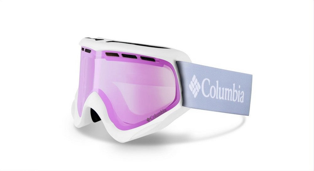 Small Ski Goggles With Amber Lens - White