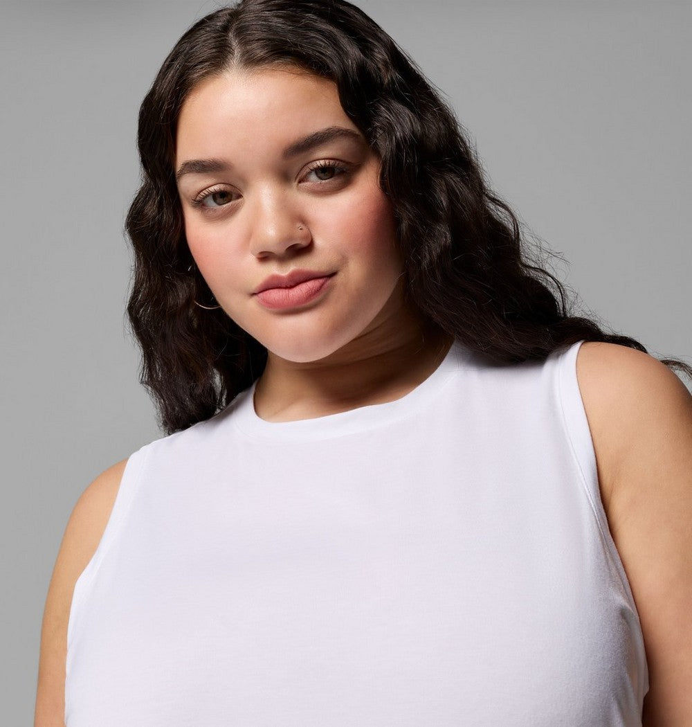 Women's Plus UPF 50 Stretch Tank - Grey