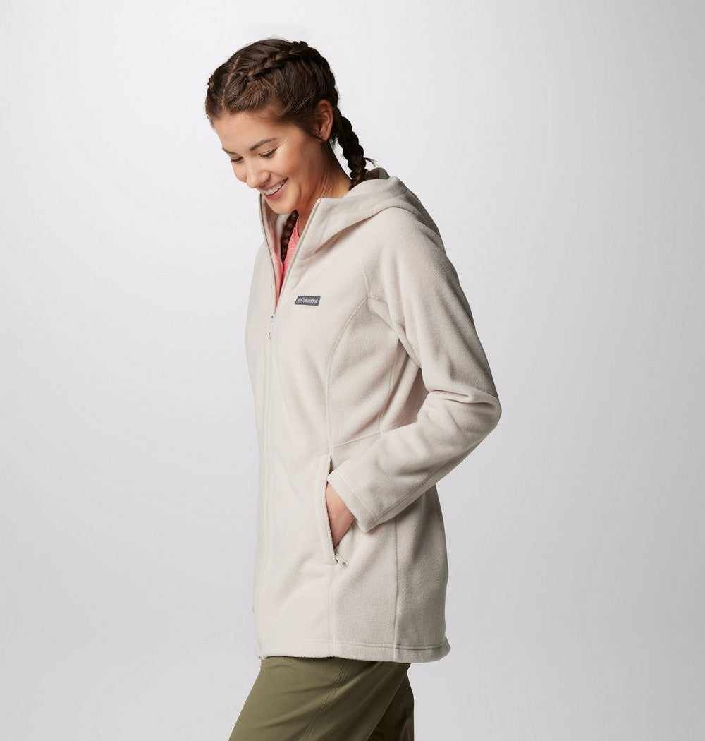 Women's Long Fleece Hoodie - Pink