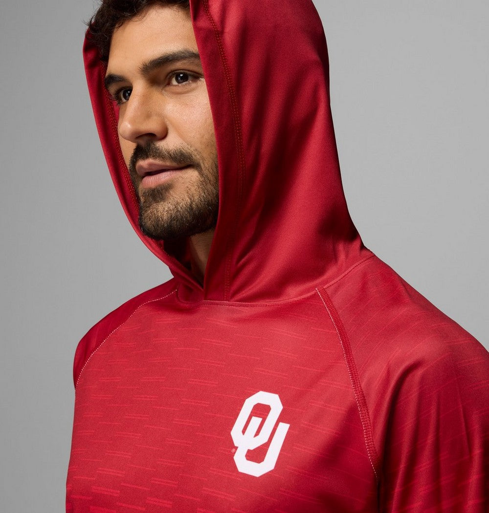 Men's UPF 50 Team Logo Sun Hoodie - Red