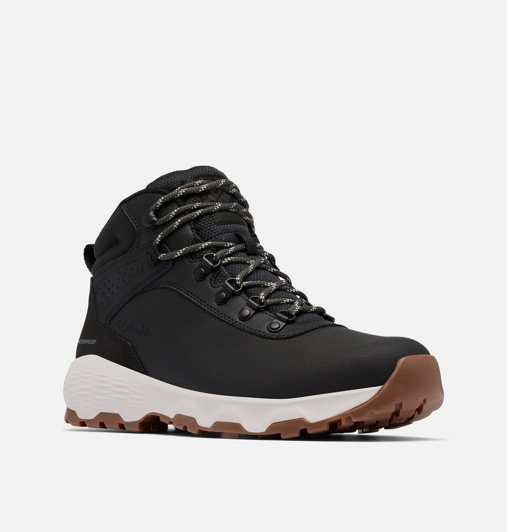 Men's Wide Waterproof Leather Hiking Boot - Black