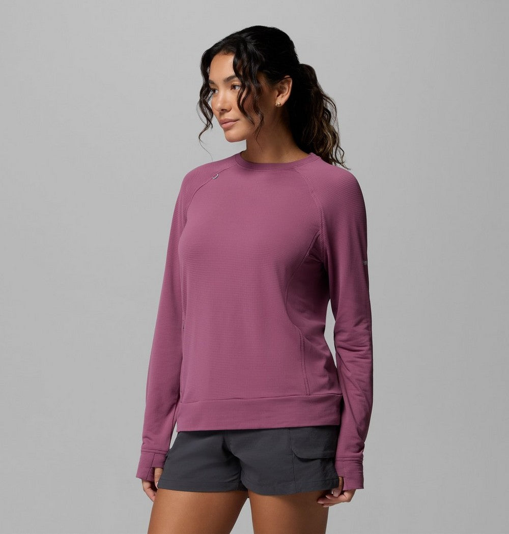 Women's UPF 50 Long Sleeve Crew - Gray