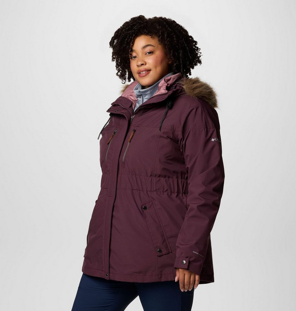 Women's Plus 3-In-1 Hooded Winter Jacket - Green