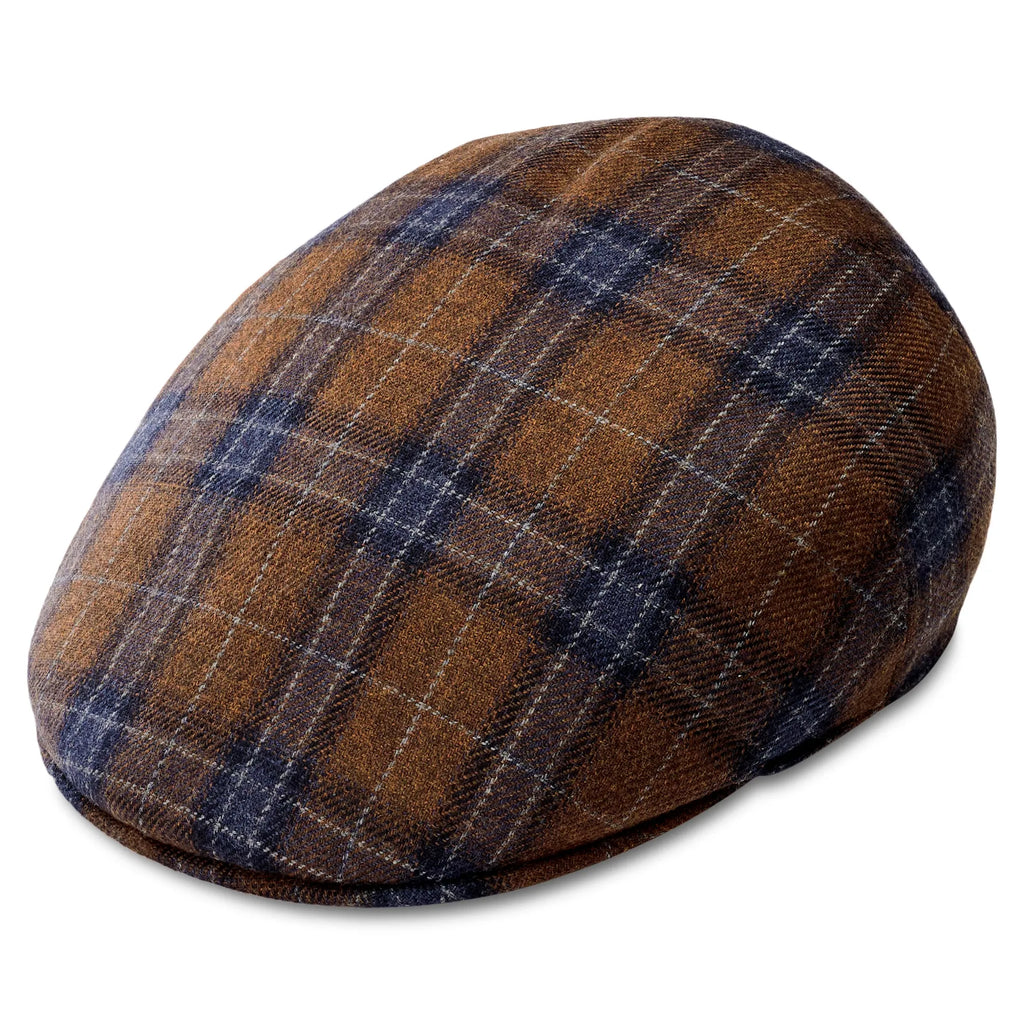 Brown Country Wool Fido Flat Cap