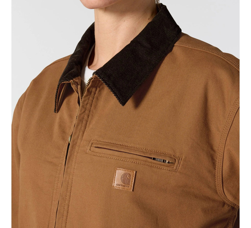 Women's Stretch Canvas Lined Work Jacket - Brown