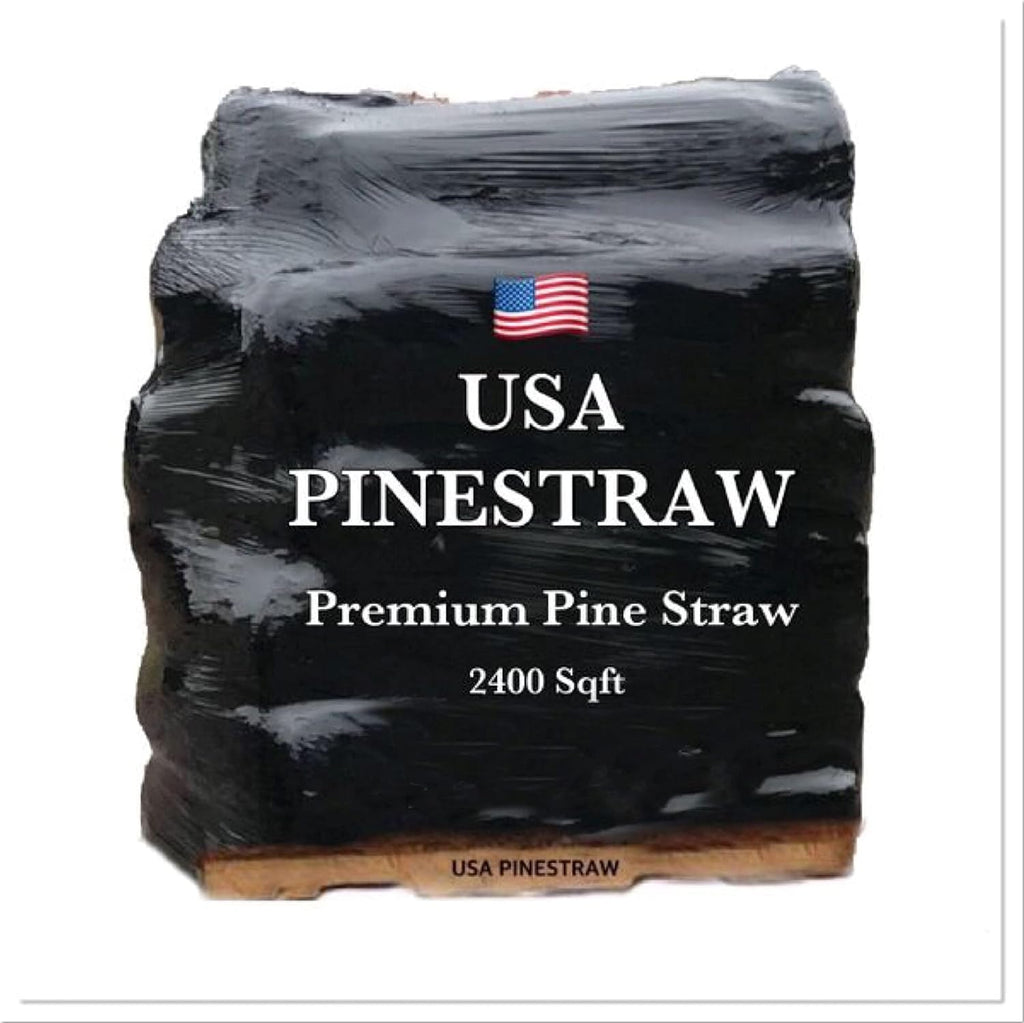 USA Pinestraw Long Needle Pine Straw Mulch, 2400 Sqft Coverage, 1 Set