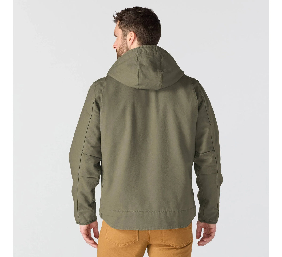 Men's Sherpa-Lined Cotton Canvas Jacket - Gravel