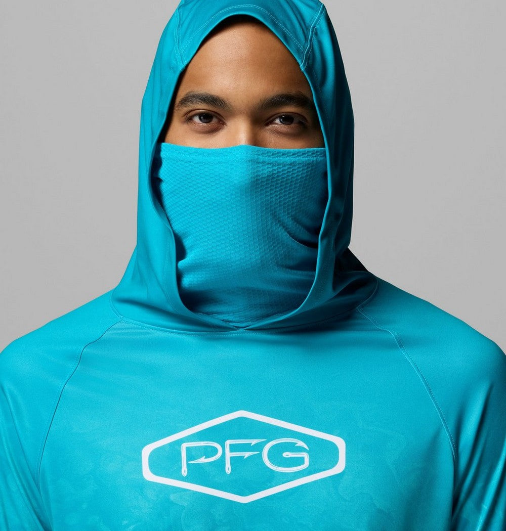 Men's Ventilated UPF 50 Sun Hoodie - Teal