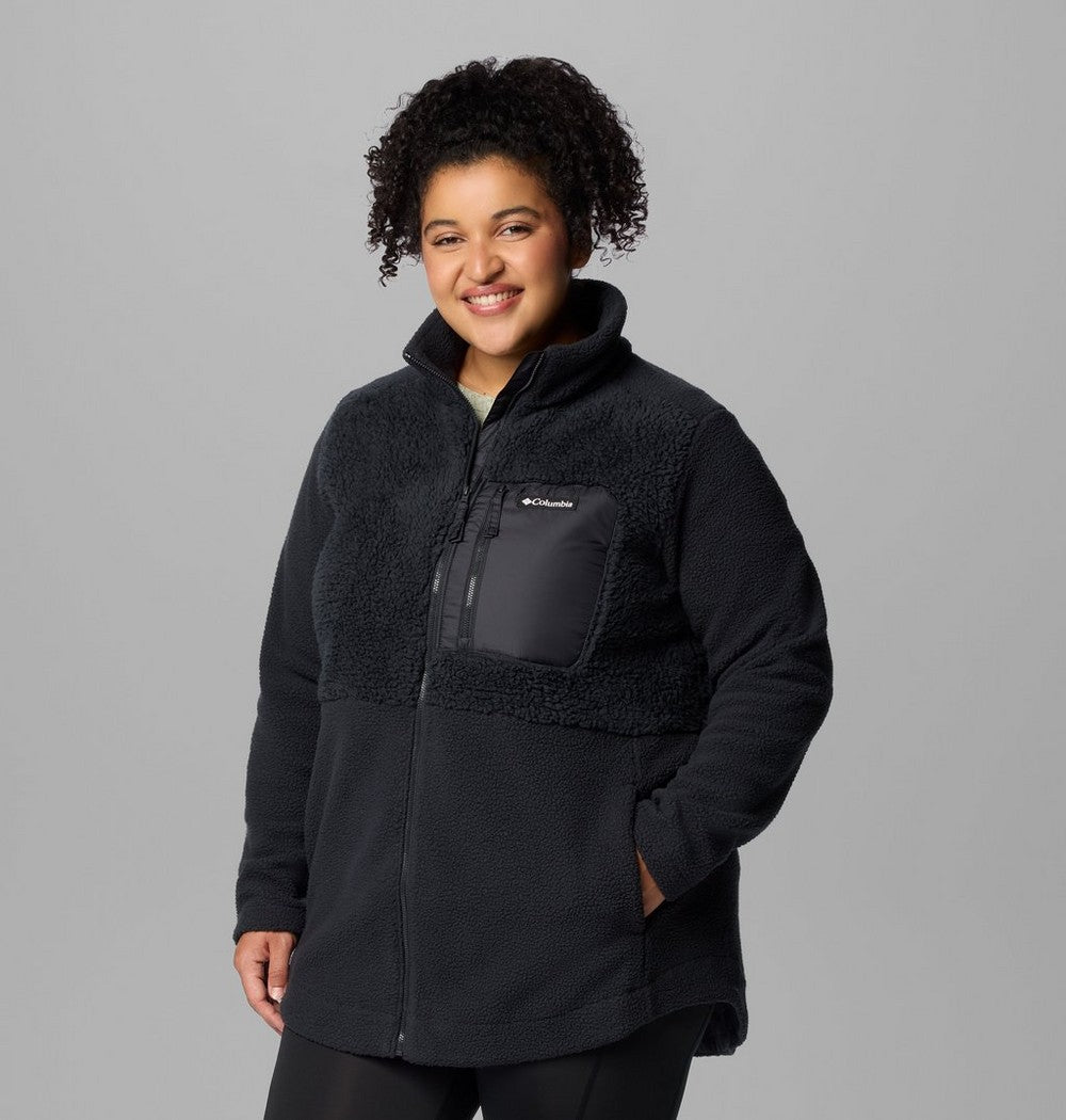 Women's Plus Sherpa Full-Zip Fleece - Grey