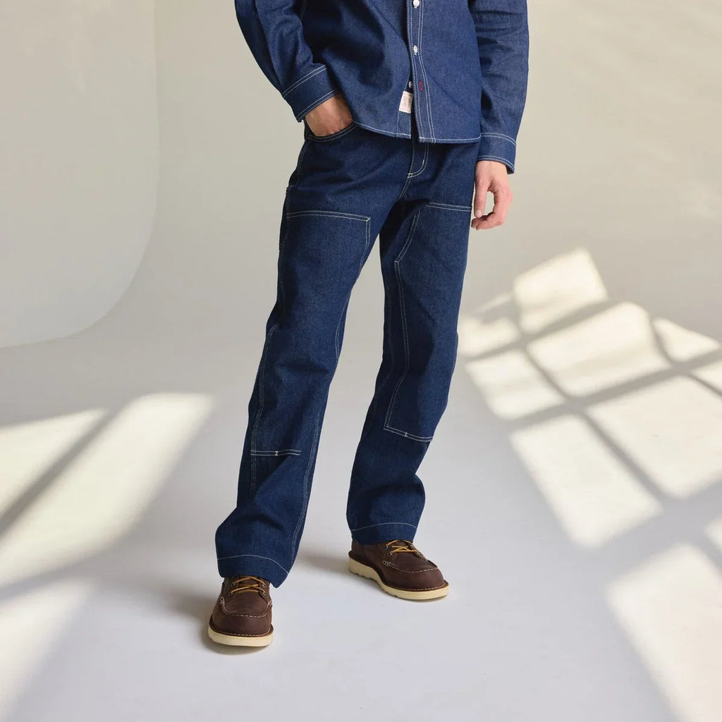 Men's Double-Knee Denim Work Pants - Indigo