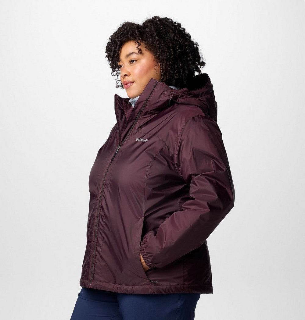 Women's Sherpa-Lined Rain Jacket - Green