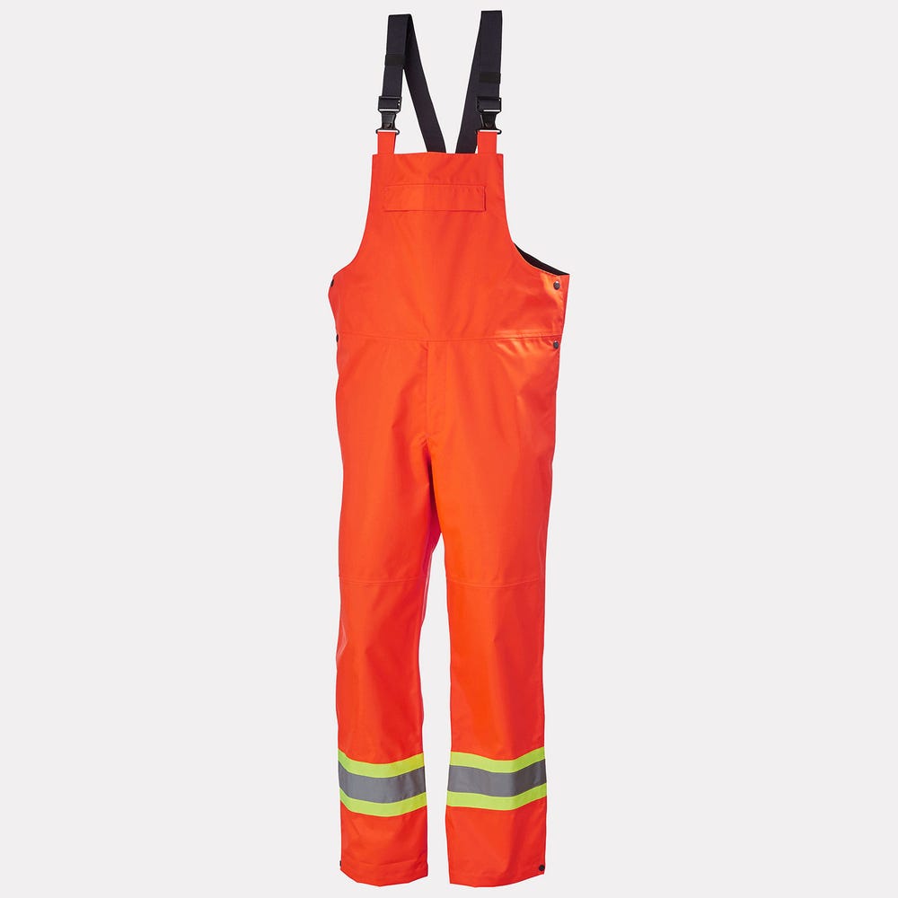 High-Visibility Waterproof Shell Bib Pants - Orange