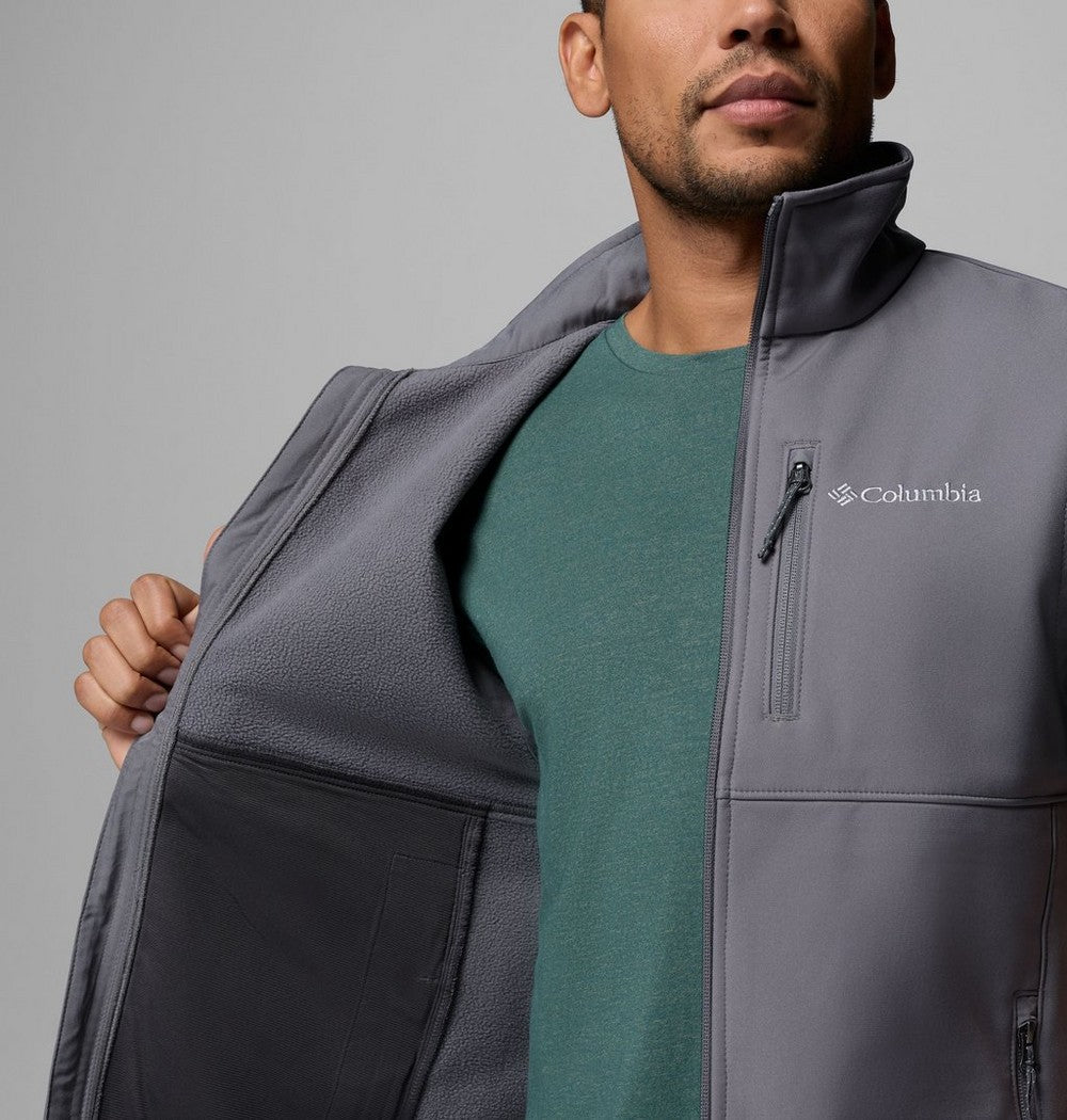 Men's Wind-Resistant Softshell Vest - Gray