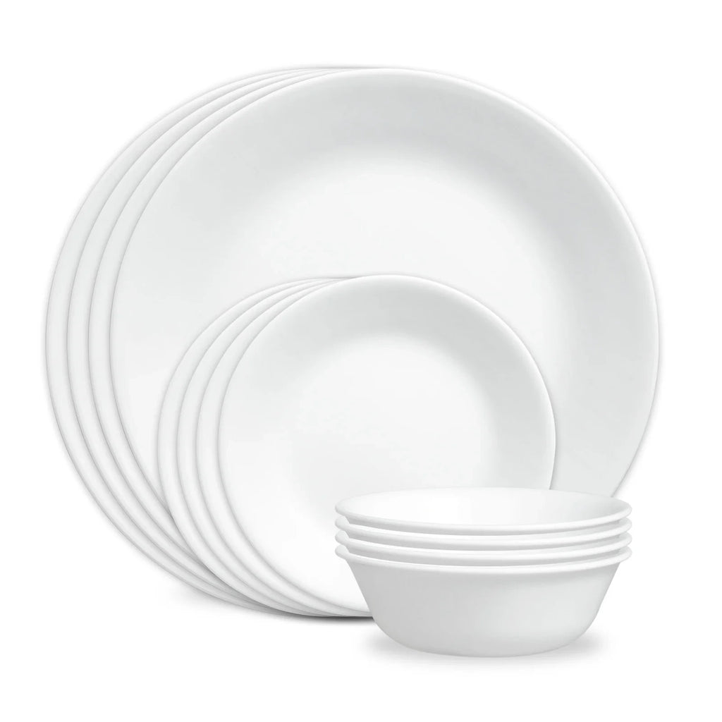12-Piece White Dinnerware Set - Service For 4