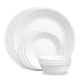 12-Piece White Dinnerware Set - Service For 4